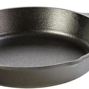 Lodge 10.25 Inch Cast Iron Skillet – Pre-Seasoned Frying Pan with Teardrop Handle – Oven, Stovetop, Grill & Campfire Use – Made in USA – Durable, Non-Toxic, Even-Heating Cookware – Black