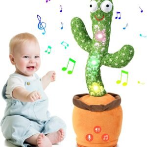 Dancing Talking Cactus Toy for Baby, Volume Adjustable, Mimicking, Singing & Dancing Toddler Toys Age 1-2, Tummy Time Baby Toys, Ideal Gift for Boys & Girls