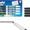 EXPO Low Odor Dry Erase Markers Fine Tip Black 4 Count